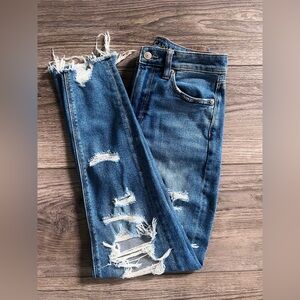 American Eagle Distressed Mom Jeans